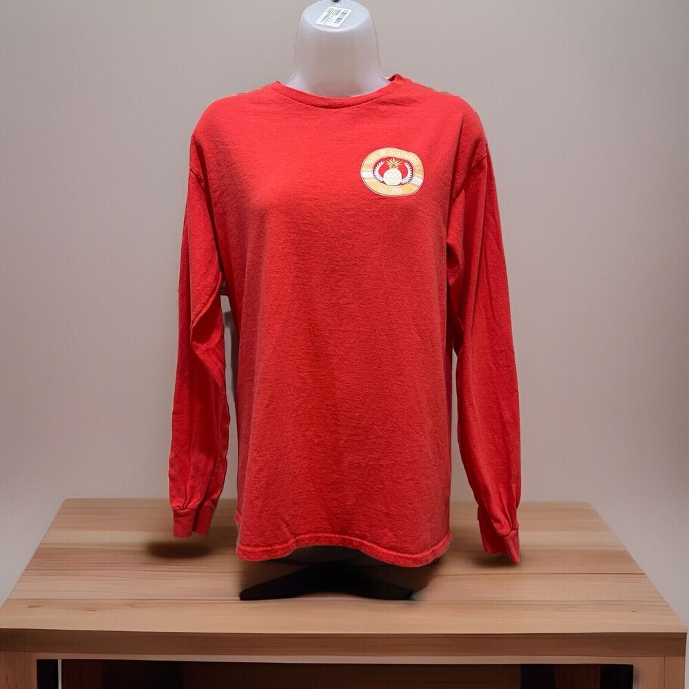 Love & Pineapple T Shirt Women's Medium Red Be Strong And Stand Tall